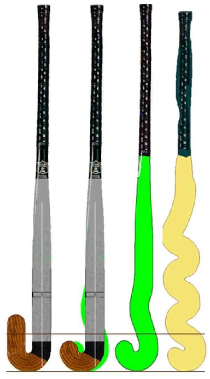 Are left-handed field hockey sticks illegal?