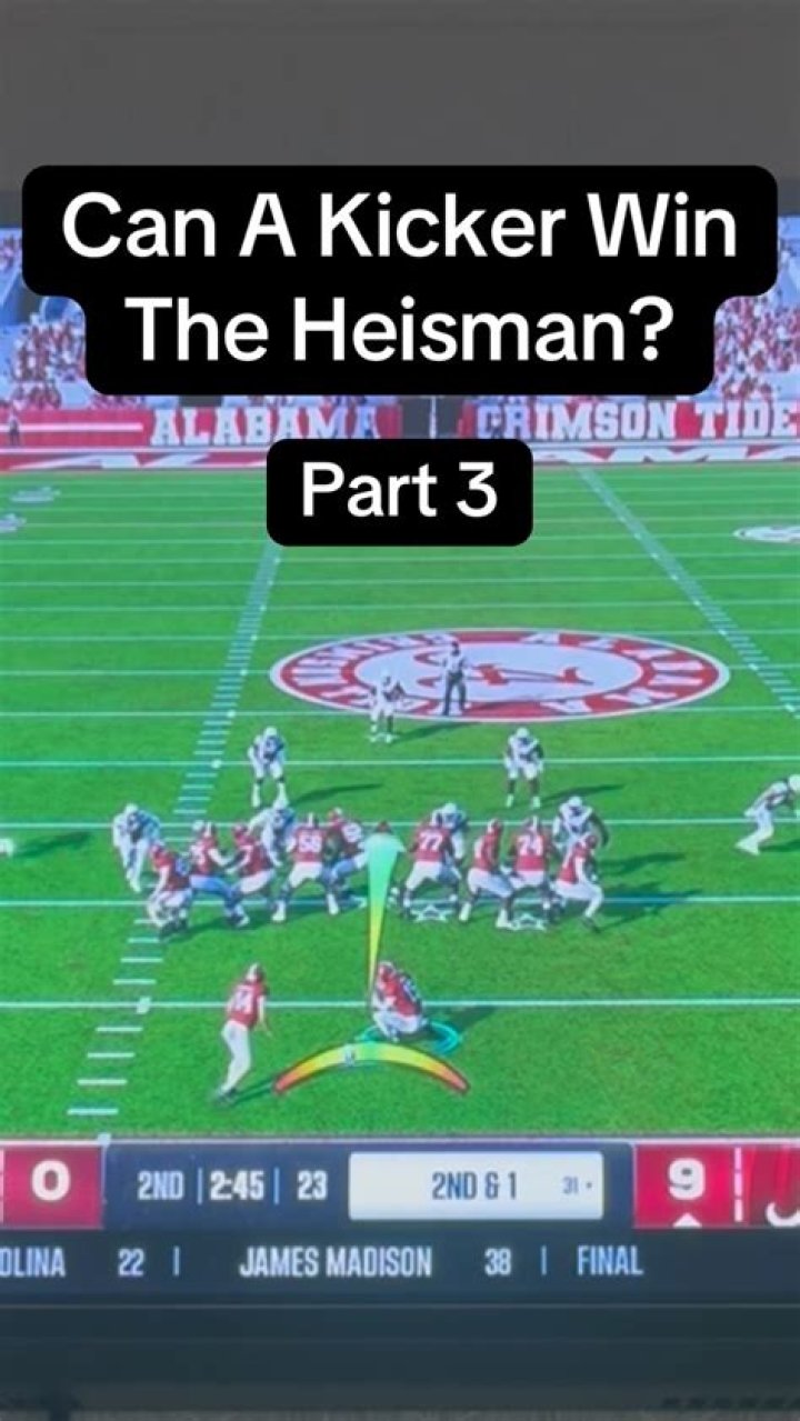Can a kicker win the Heisman?