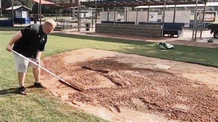 Can you drag a wet baseball field?