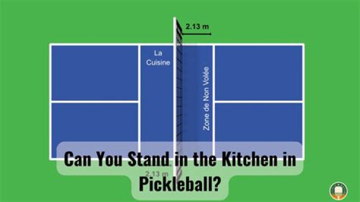Can you stand in the kitchen in pickleball?