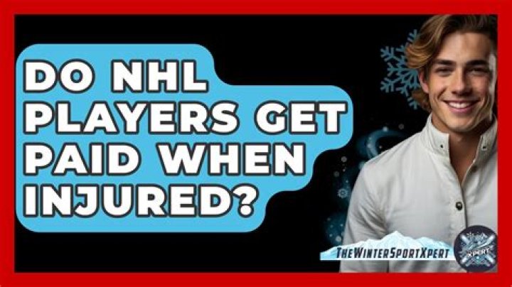 Do NHL players get paid when injured?