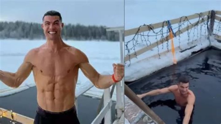 Does Ronaldo bath with cold water?