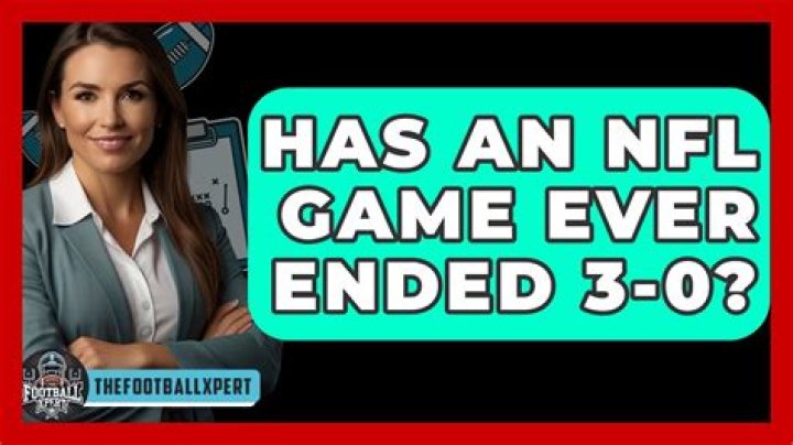 Has an NFL game ever ended 3 0?