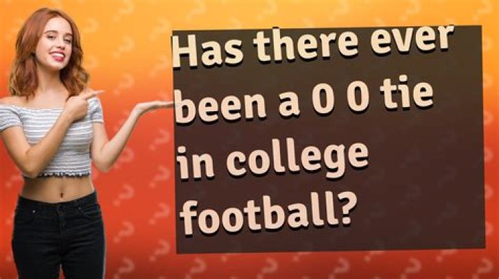 Has there ever been a 0-0 tie in football?