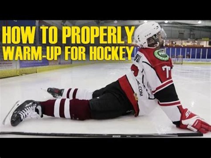 How do hockey players warm up?