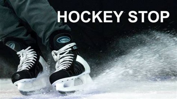 How do you stop on hockey skates?