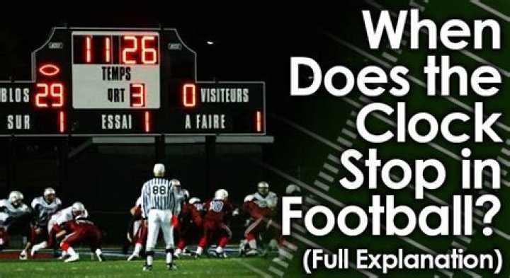 How does the clock stop in NFL?