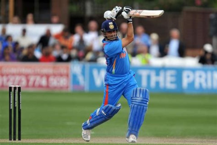 How far down the pitch can a batsman stand?