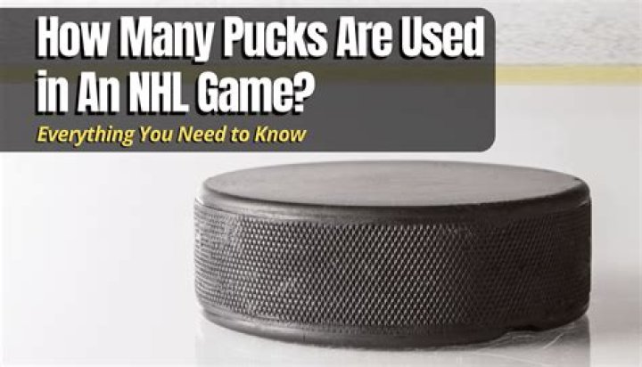 How many pucks are used in an NHL game?