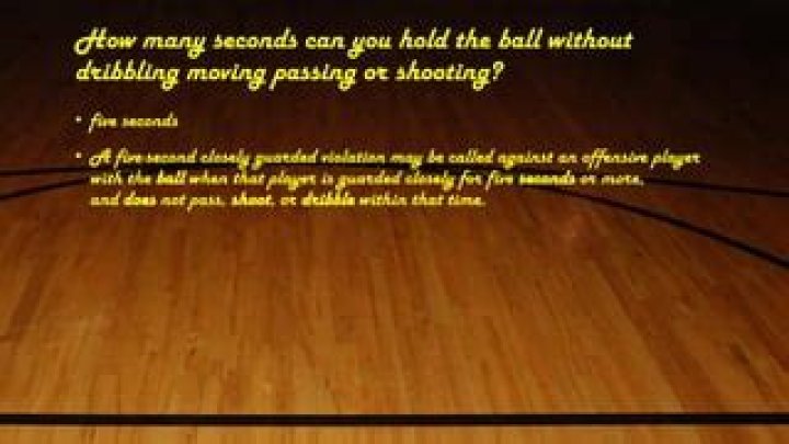 How many seconds can you hold the ball without dribbling moving passing or shooting?