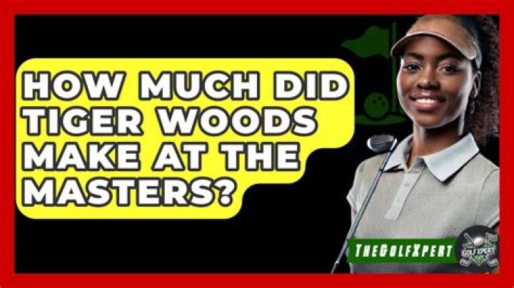 How much did Tiger make at the Masters?