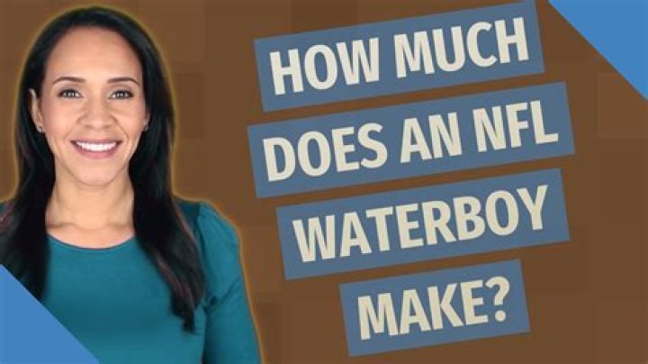 How much does an NFL Waterboy make?