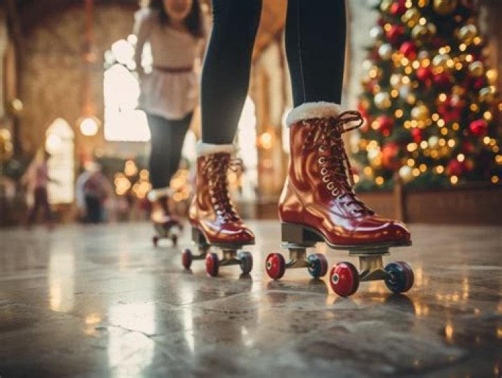In what country do they roller-skate to church on Christmas?
