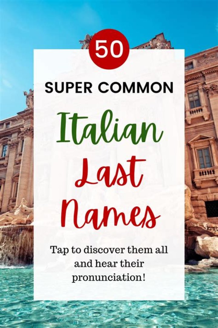 What are some Italian last names?