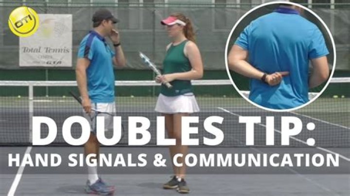 What are the signals in doubles tennis?