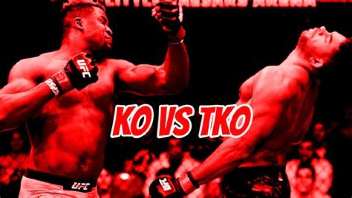 What is the difference between TKO and KO in boxing?