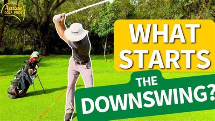 What should start the downswing in golf?