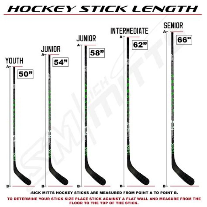 What size is a junior hockey stick?
