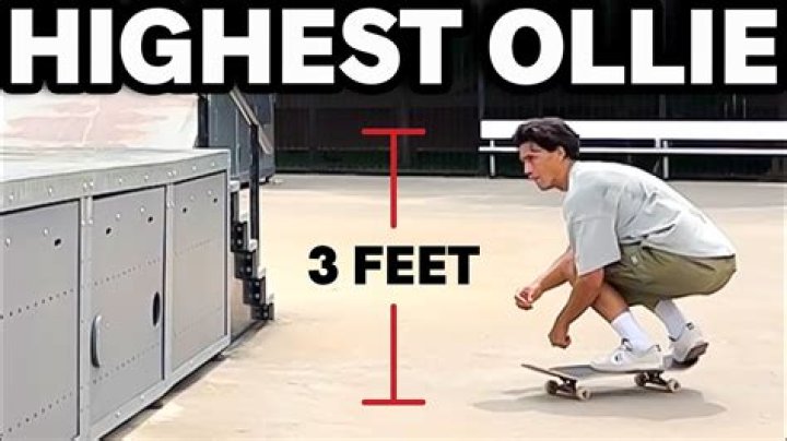 Who holds the record for the highest ollie?