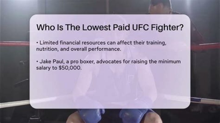 Who is the lowest paid UFC fighter?