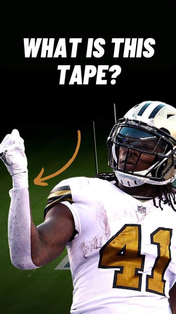 Why do football players wear tape on the back of their arm?