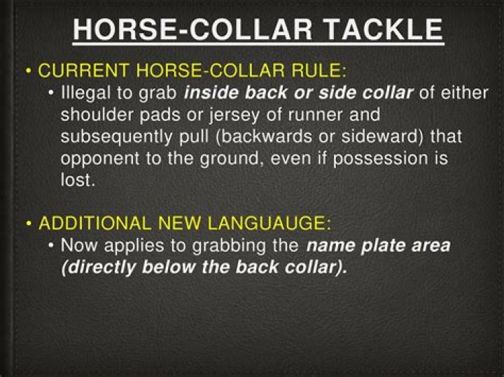 Why do they call it a horse-collar tackle?