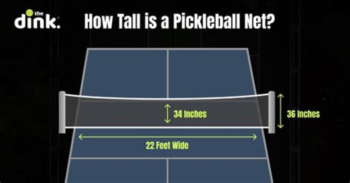 Why is the height of the pickleball net set to 36 inches?